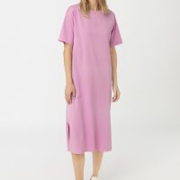 hessnatur Damen Jersey-Kleid aus Bio-Baumwolle – rosa –
