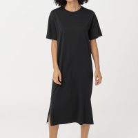 hessnatur Damen Jersey-Kleid aus Bio-Baumwolle – schwarz –
