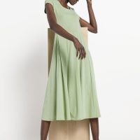 hessnatur Damen Jersey-Kleid aus Bio-Pima-Baumwolle – grün –