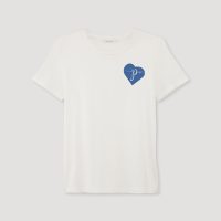 hessnatur Damen Peace-Shirt hessnatur Vanessa aus Bio-Baumwolle – weiß –