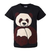 Infantium Victoria unisex vegan T-Shirt Panda Schwarz
