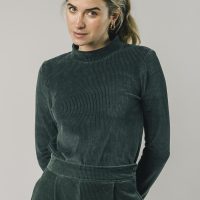 Brava Fabrics Damen vegan T-Shirt Cord Perkins Waldgrün