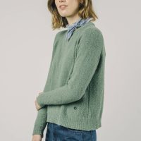 Brava Fabrics Damen vegan Cropped Sweater Botanic Green