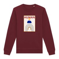 Oat Milk Club Damen vegan Sweatshirt Human Bordeaux