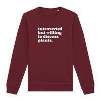 Oat Milk Club Damen vegan Sweatshirt Introvertiert Bordeaux
