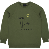 Bask in the Sun Herren vegan Sweatshirt Rebel Palm Kiwi Grün