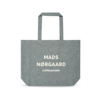 Mads Nørgaard Damen vegan Shopper Tasche Hickory Stripe Blau & Grau