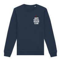 Oat Milk Club Damen vegan Sweatshirt Anti Social Veggie Club Navy