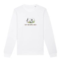 Oat Milk Club Damen vegan Sweatshirt Keep Their Homes Green Weiß