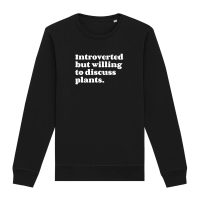 Oat Milk Club Damen vegan Sweatshirt Introvertiert Schwarz
