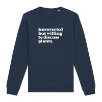 Oat Milk Club Damen vegan Sweatshirt Introvertiert Navy