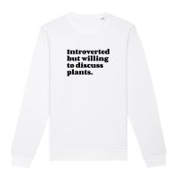 Oat Milk Club Damen vegan Sweatshirt Introvertiert Weiß
