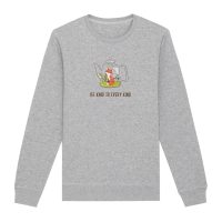 Oat Milk Club Damen vegan Sweatshirt Be Kind To Every Kind Grau