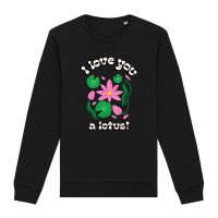 Oat Milk Club Damen vegan Sweatshirt I Love You A Lotus Schwarz