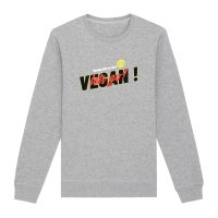 Oat Milk Club Damen vegan Sweatshirt Let’s Go Vegan Grau