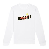 Oat Milk Club Damen vegan Sweatshirt Let’s Go Vegan Weiß