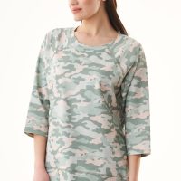 ORGANICATION Damen vegan Sweatshirt Mit Camouflage-Muster