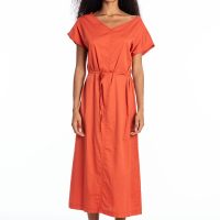 RAVENS VIEW IBIZA Damen vegan Kleid Tessa Terracotta Orange