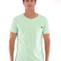 RAVENS VIEW IBIZA Herren vegan T-Shirt Rundhalsausschnitt Wild Pocket Mintgrün