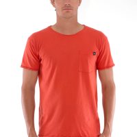 RAVENS VIEW IBIZA Herren vegan T-Shirt Rundhalsausschnitt Wild Pocket Terracotta Orange