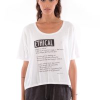 RAVENS VIEW IBIZA Damen vegan T-Shirt Ethical White