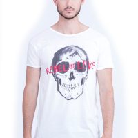 RAVENS VIEW IBIZA Herren vegan T-Shirt Rebel Of Love Weiß