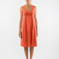 RAVENS VIEW IBIZA Damen vegan Kleid Anouk Terracotta Orange