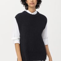 hessnatur Damen Pullover aus Bio-Baumwolle – schwarz – Größe XS