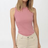 hessnatur Damen Ripp-Top aus Bio-Baumwolle – rosa –