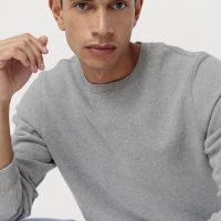 hessnatur Herren Sweater aus Bio-Baumwolle – grau –