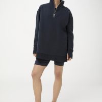 hessnatur Damen Sweatshirt BetterRecycling aus Bio-Baumwolle – blau –