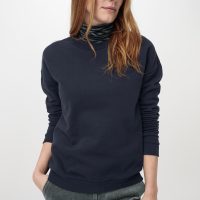 hessnatur Loungewear Sweatshirt aus Bio-Baumwolle – blau –