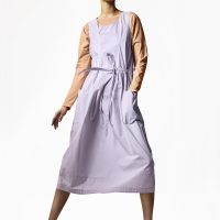hessnatur Damen WUNDERKIND X HESSNATUR Midi-Kleid aus Bio-Baumwolle – lila –
