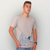 HANDGEDRUCKT „Origamipiste“ Männer T-Shirt