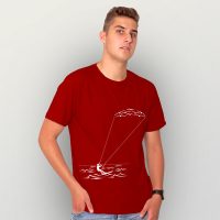 HANDGEDRUCKT „Kitesurfing“ Männer T-Shirt
