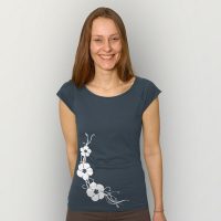 HANDGEDRUCKT „Hibisken“ Bamboo Frauen T-Shirt