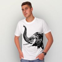 HANDGEDRUCKT „Elefant“ Herren T-Shirt