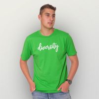 HANDGEDRUCKT „diversity“ Herren T-Shirt reine Biobaumwolle (kbA)