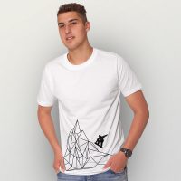 HANDGEDRUCKT „Origamipiste“ Männer T-Shirt