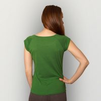 HANDGEDRUCKT „Mohnblume“ Bamboo Frauen T-Shirt