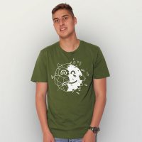 HANDGEDRUCKT „Sei optimistisch“ Männer T-Shirt