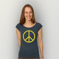 HANDGEDRUCKT „Peace“ Bamboo Frauen T-Shirt