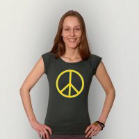 HANDGEDRUCKT „Peace“ Bamboo Frauen T-Shirt