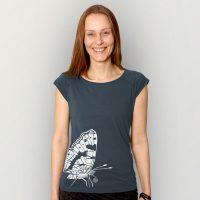 HANDGEDRUCKT „Landkärtchen“ Bamboo Frauen T-Shirt