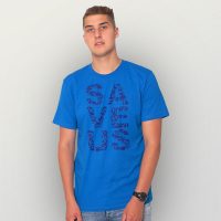 HANDGEDRUCKT „Save us “ Männer T-Shirt reine Biobaumwolle (kbA)