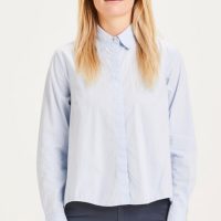 KnowledgeCotton Apparel Hemdbluse – JACINTA A-shape shirt- aus Bio-Baumwolle