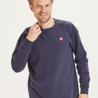 KnowledgeCotton Apparel Sweatshirt – REBORN ELM printed sweat – aus recyceltem Polyester und Baumwolle
