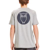 KnowledgeCotton Apparel Herren T-Shirt Back Owl Circle reine Bio-Baumwolle