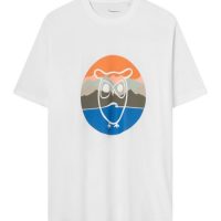 KnowledgeCotton Apparel T-Shirt Print – Regular mountain front print t-shirt – aus Bio – Baumwolle