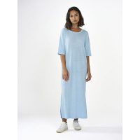 KnowledgeCotton Apparel Leinenkleid – Linen short sleeved t-shirt dress – GOTS/Vegan